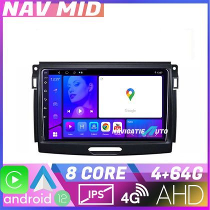 Navigatie Ford Ranger 2015-2020 Octa Core EDOTEC-LITE Android Ecran 720P Octa Core 4+32 Carplay  Android auto