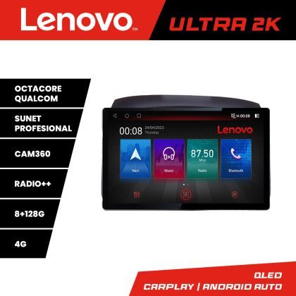 Navigatie Hyundai Elantra 2007-2011 N-2009 ecran 13" 2K 8+128 Android Waze USB Navigatie 4G 360 Toslink Youtube