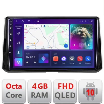 Navigatie Toyota Corolla 2019- B-388-levin Android Ecran QLED octa core 4+64 carplay android auto kit-388-levin+EDT-E310V3