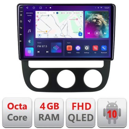Navigatie VW Golf 5 2004-2010 clima automatica Android radio gps internet 4+64 carplay android auto KIT-golf5-automatic+EDT-E310