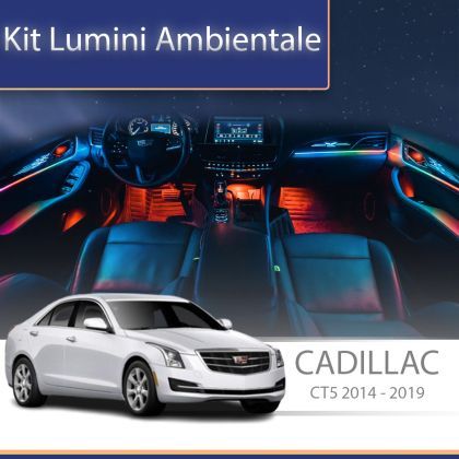 Lumini Ambientale NIGHTVIBE Cadillac CT5 set complet control telefon sau sistem original