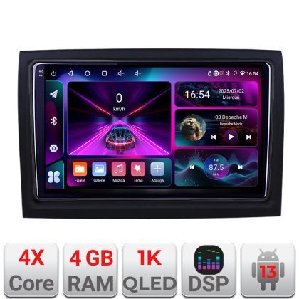 Navigatie Fiat ducato 2006- A-DUCATO  4+64 InCell Display 1K Android Waze USB Navigatie Internet Youtube Radio