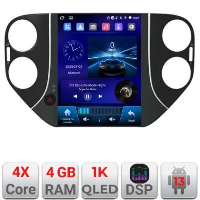 Navigatie VW Tiguan 2007-2012 tip tesla radio gps internet 4 Core carplay android auto 4+64 Incell Display kit-tesla-tiguan-10+EDT-E220-RK