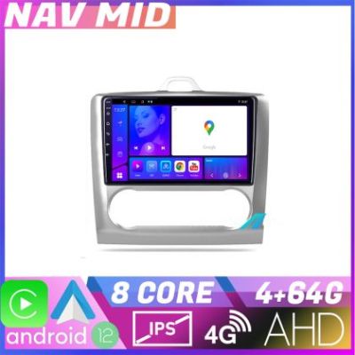 Navigatie Ford Focus 2 Automat KIT 140 automatic EDOTEC-LITE Android Ecran 720P Octa Core 4 64 Carplay