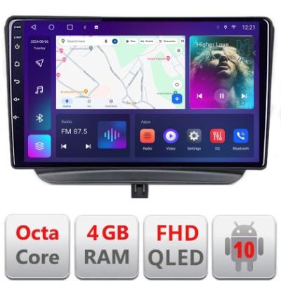 Navigatie Ford Turneo Courier Transit Courier 2014-2021 dedicata Android QLED octa core 4+64 4G DSP FHD carplay android auto radio gps internet Android kit-turneo+EDT-E309v3
