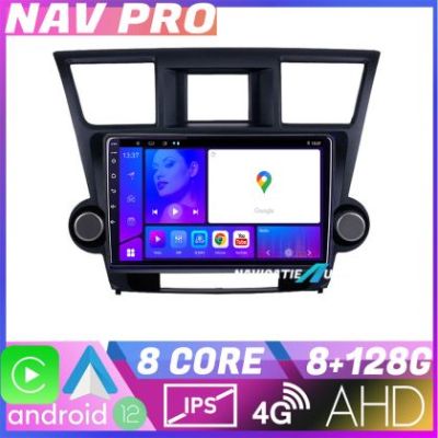 Navigatie Toyota Highlander 2007 2013 EDOTEC-LITE Android Ecran 720P Octa Core 8 128 Carplay