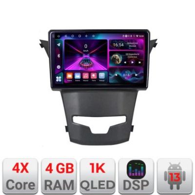 Navigatie Ssangyong Korando 2014-2019 A-1159  4+64 InCell Display 1K Android Waze USB Navigatie Internet Youtube Radio