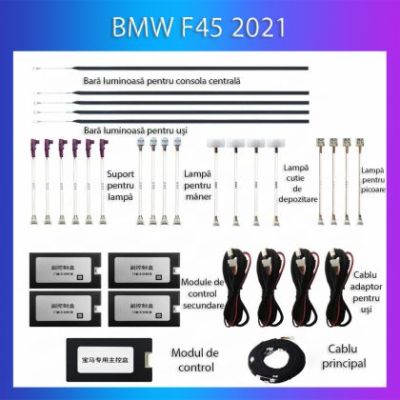 Lumini Ambientale BMW Seria 2 2021 dedicat set complet control telefon sau sistem original