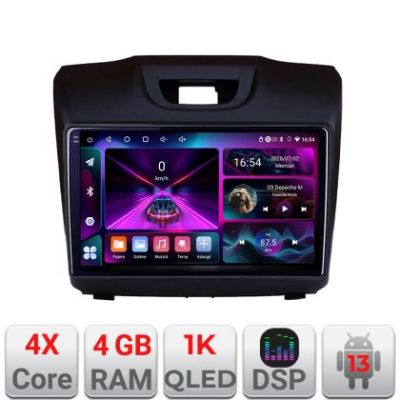 Navigatie Isuzu D-Max Quad Core A-2234  4+64 InCell Display 1K Android Waze USB Navigatie Internet Youtube Radio