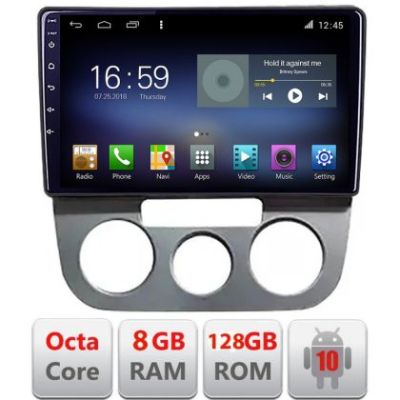 Navigatie VW Golf 5 2004-2010 clima manuala Android radio gps internet Octa Core 8+128 LTE KIT-golf5-manual+EDT-E610