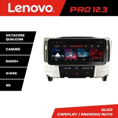 Navigatie Lexus RX300 2003-2008 Lenovo PRO 4+64 12.3 inch qled android 4G DSP gps internet  Kit-RX300