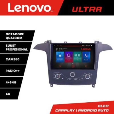 Navigatie Ford S-max 2006-2014 Qled 1K Octa Core 4+64 LTE 4G DSP Wifi 5Ghz HDMI android auto carplay radio gps internet KIT-smax-navi+ULTRA-9-4+64