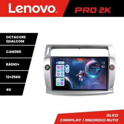 Navigatie Citroen C4  Lenovo Kit-088 8 core QLED 2K 12+256 360 Android Waze USB Navigatie Internet Youtube Radio