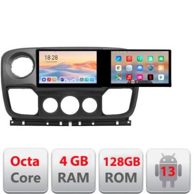 Navigatie Opel Movano, Renault Master 2010-2021  Edotec 2 ecrane  8 core 4+128 21.6 inch Incell android Wifi 5Ghz gps internet