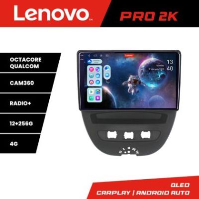 Navigatie Citroen C1 Peugeot 107 Toyota Aygo 2005-2014 Android radio gps internet 8 core QLED 2K 12+256 360 Lenovo