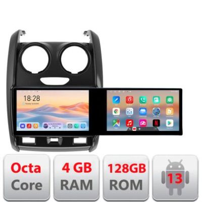 Navigatie Dacia Duster 2012-2019 Kit-157 Edotec 2 ecrane  8 core 4+128 21.6 inch Incell android Wifi 5Ghz gps internet