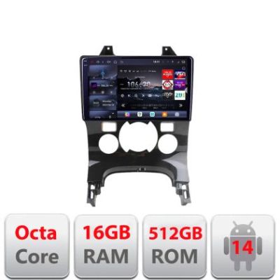 Navigatie Peugeot 3008 5008 2007-2015 Edotec Kit-323 8 core QLED 2K 16+512GB 360 Android Waze USB Navigatie Internet Youtube Radio