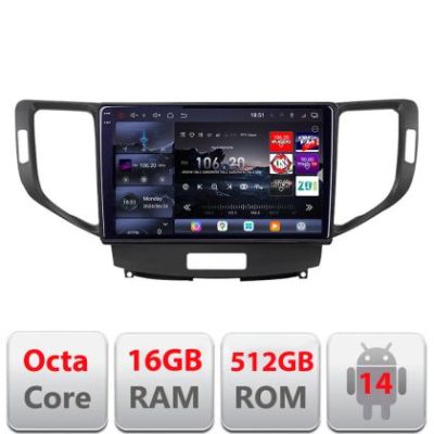 Navigatie Honda Accord 2008-2012 Edotec Kit-8951 8 core QLED 2K 16+512GB 360 Android Waze USB Navigatie Internet Youtube Radio