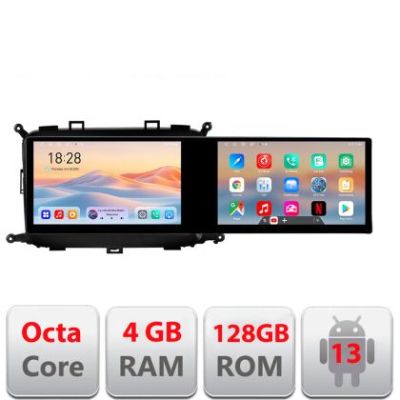 Navigatie Kia Carens 2013-2018 Kit-2023 Edotec 2 ecrane  8 core 4+128 21.6 inch Incell android Wifi 5Ghz gps internet
