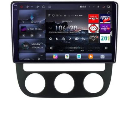 Navigatie VW Golf 5 2004-2010 clima automatica Android radio gps internet 8 core QLED 2K 16+512GB 360 Edotec