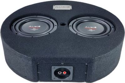 Subwoofer pasiv cu incinta, Audio System, 350 w RMS, 550 w MAX, difuzor 2 x 08", roata de rezerva
