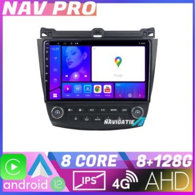 Navigatie Honda Accord 2004 2008 KIT ACCORD EDOTEC-LITE Android Ecran 720P Octa Core 8 128 Carplay