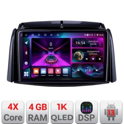 Navigatie Renault Koleos 2009-2016 A-KOLEOS  4+64 InCell Display 1K Android Waze USB Navigatie Internet Youtube Radio