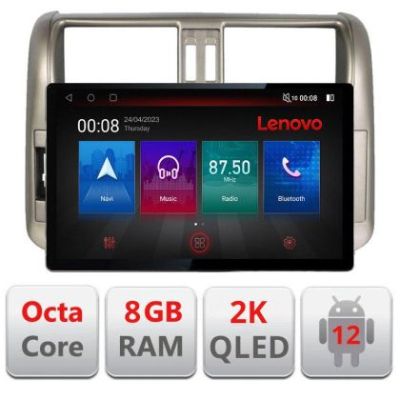 Navigatie Toyota Prado 2010-2013 N-347 ecran 13" 2K 8+128 Android Waze USB Navigatie 4G 360 Toslink Youtube Rad