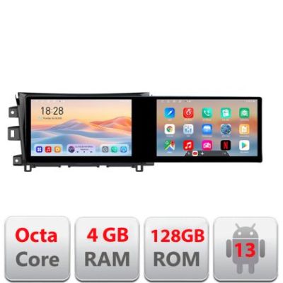 Navigatie NIssan Navara 2017- Kit-navara17 Edotec 2 ecrane  8 core 4+128 21.6 inch Incell android Wifi 5Ghz gps internet