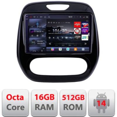 Navigatie Renault Captur 2013-2020 Android radio gps internet 8 core QLED 2K 16+512GB 360 Edotec