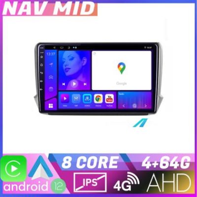 Navigatie Peugeot 208/2008 KIT PSA EDOTEC-LITE Android Ecran 720P Octa Core 4 64 Carplay