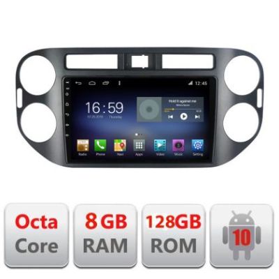Navigatie VW Tiguan si Golf Plus 2012-2016 Android radio gps internet Octa Core 8+128 LTE Kit-489v2+EDT-E609