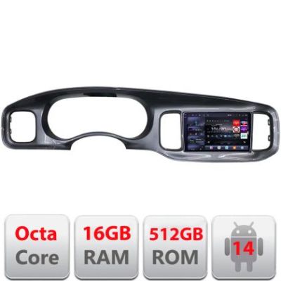 Navigatie Dodge Charger 2011-2014  Qled 2K Octa Core 16+512GB LTE 4G DSP Wifi 5Ghz android auto carplay radio gps internet kit-charger+EDT-E809-2K