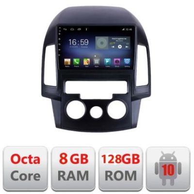 Navigatie Hyundai I30 2009-2012 clima manuala F-i30ac Octa Core cu Android Radio Bluetooth Internet GPS WIFI DSP 8+128