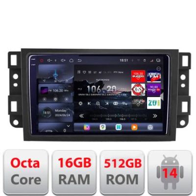 Navigatie Chevrolet Captiva 2006-2010 Edotec Kit-020 8 core QLED 2K 16+512GB 360 Android Waze USB Navigatie Internet Youtube Radio