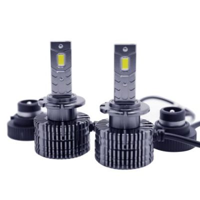 Set de 2 Becuri Faruri Conversie Hid-Led, Steelmate LED D2S Led, Plug & Play, 6000k, Miez Cupru, Radiator Aluminiu Silentios, Calitate Premium