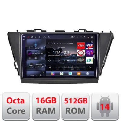 Navigatie Toyota Prius 5 Plus 2012-2020 Android radio gps internet 8 core QLED 2K 16+512GB 360 Edotec