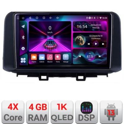 Navigatie Hyundai Kona A-1058  4+64 InCell Display 1K Android Waze USB Navigatie Internet Youtube Radio