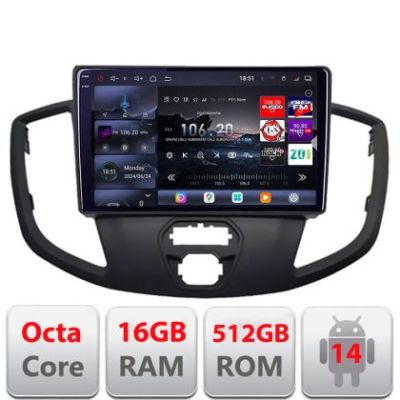Navigatie Ford Transit V363 2015-2021 Android radio gps internet 8 core QLED 2K 16+512GB 360 Edotec