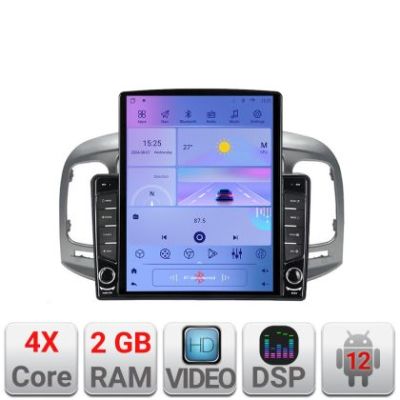 Navigatie Hyundai Accent 2006-2012 K-Accent ecran tip TESLA 9.7" cu Android Radio Bluetooth Internet GPS WIFI 2+32 DSP