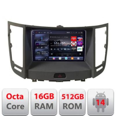 Navigatie Infinity FX intre anii 2009-2012 Android radio gps internet 8 core QLED 2K 16+512GB 360 Edotec