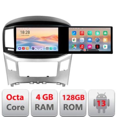 Navigatie Hyundai H1 Starex 2016- Kit-h1 Edotec 2 ecrane  8 core 4+128 21.6 inch Incell android Wifi 5Ghz gps internet