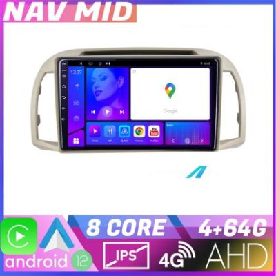 Navigatie Nissan Micra 2002 2010 EDOTEC-LITE Android Ecran 720P Octa Core 4 64 Carplay