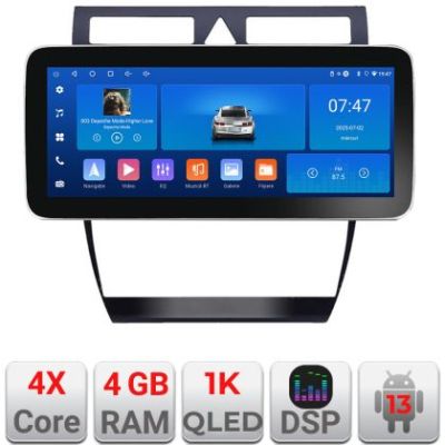 Navigatie Audi A6 K-102 Edotec 4+64 12.3 inch Incell 1K android Wifi 5Ghz gps internet