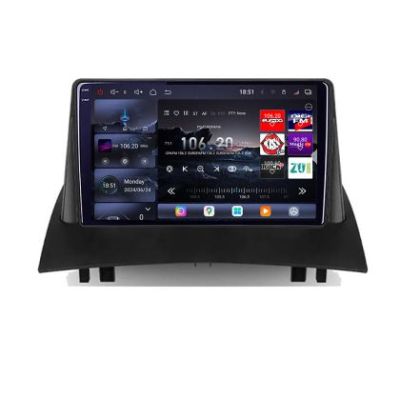 Navigatie Renault Megane 2 2002-2007 Edotec Kit-098 8 core QLED 2K 16+512GB 360 Android Waze USB Navigatie Internet Youtube Radio