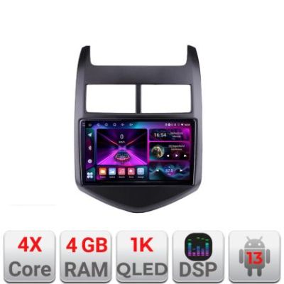 Navigatie Chevrolet Aveo 2010-2013 A-AVEO10  4+64 InCell Display 1K Android Waze USB Navigatie Internet Youtube Radio