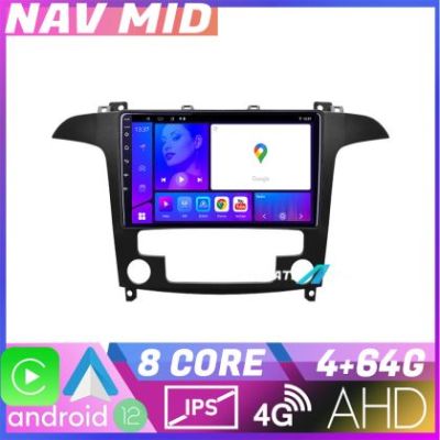 Navigatie Ford S Max 2008 2012 KIT 003 EDOTEC-LITE Android Ecran 720P Octa Core 4 64 Carplay