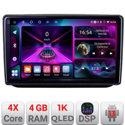 Navigatie Skoda Fabia 2 2009-2014 Android radio gps internet 4+64 InCell Display 1KGB 4-core Kit-fabia2+EDT-E210-RK