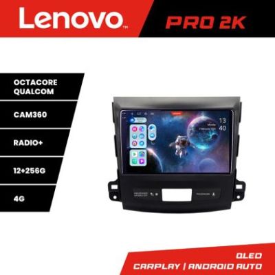 Navigatie Mitsubishi Outlander 2010 Lenovo Kit-056 8 core QLED 2K 12+256 360 Android Waze USB Navigatie Internet Youtube Radio