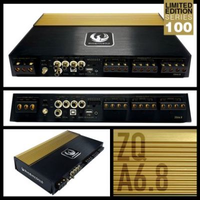 Amplificatoare Phoenix Gold  ZQA6.8 cu DSP, 6 x 150 watts, în 2 sau 4 Ohm, clasa A/B, 6 canale